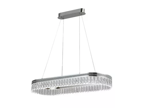 Kristály függesztett csillár THALIA, 50W, 2800 lm, 3000K-6000K, króm, 800x1250 mm - N2109