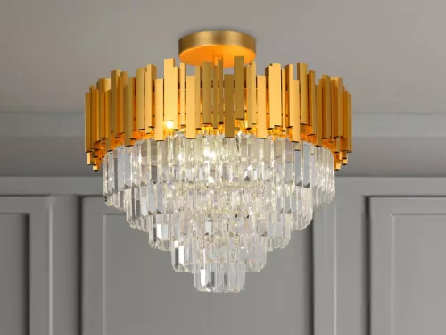 Kristály mennyezeti csillár 360W, 600x540mm, IP20 - N2201