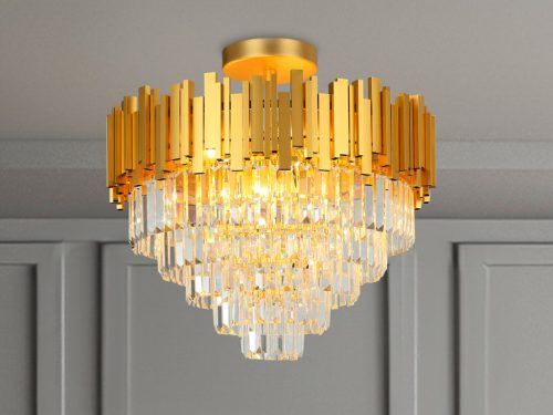 Kristály mennyezeti csillár 360W, 600x540mm, IP20 - N2201