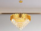 Kristály függesztett csillár E14 foglalattal, 11x40W, 800x1600 mm, IP20, arany - N2203