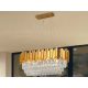 Kristály függesztett csillár E14 foglalattal, 10x40W, 800x1500 mm, IP20, arany - N2204