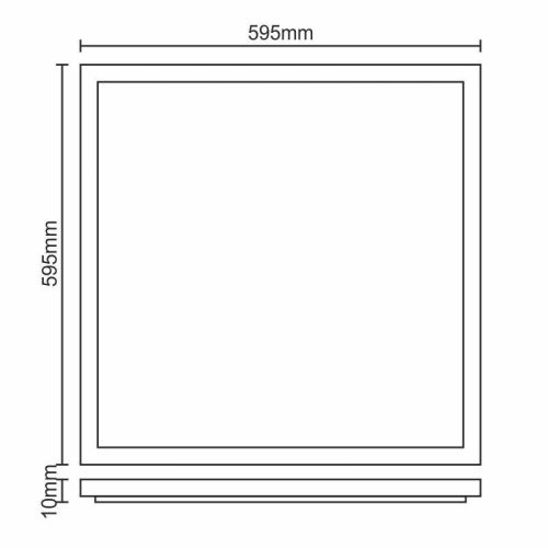 LED panel mennyezeti 32W 595x595mm természetes fehér 4500K IP20 - PL120P/U
