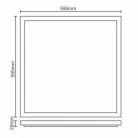 LED panel 40W, 595x595 mm, 4000K semleges fehér, IP20, opál búra - PL5224