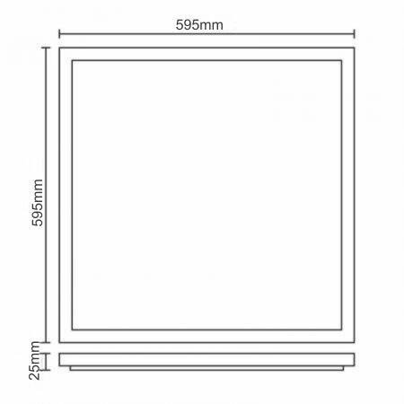 LED panel 40W, 595x595 mm, 4000K semleges fehér, IP20, opál búra - PL5224