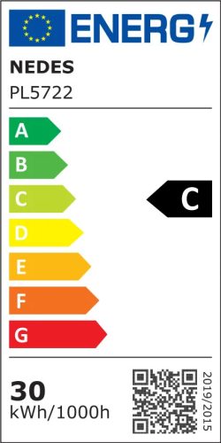 LED Panel 30W, 595x595 mm, 4000K semleges fehér, IP20, opál búra - PL5722