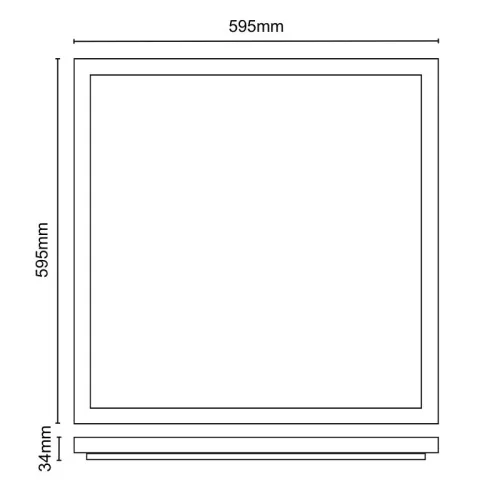 LED Panel 30W, 595x595 mm, 4000K semleges fehér, IP20, opál búra - PL5722