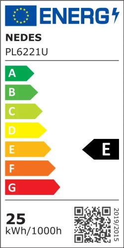 LED panel 25W, 295x595 mm, 4000K semleges fehér, IP20, opál búra, alacsony UGR19 - PL6221U