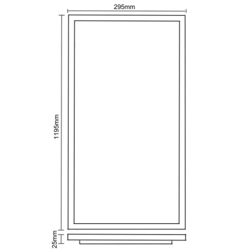 LED panel Backlite 40W, 295x1195 mm, SMD, 4000K semleges fehér, IP20, UGR<19 - PL7224U