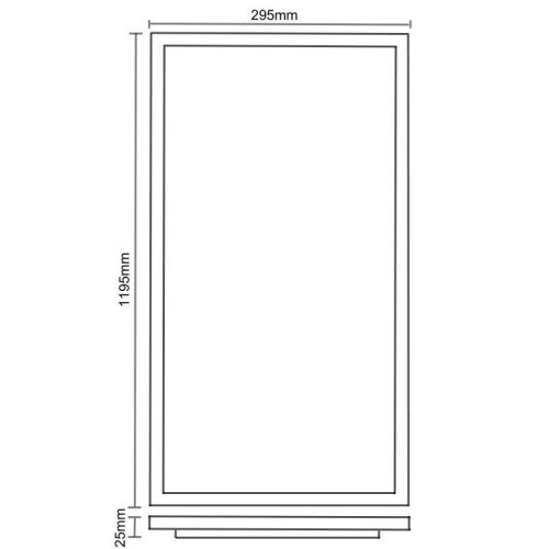 LED panel 40W, 295x1195 mm, 4000K semleges fehér, IP20, opál búra - PL7224