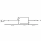 Tápegység 8W, AC90-264V/DC12V, IP67, LFL sorozathoz - PSF103