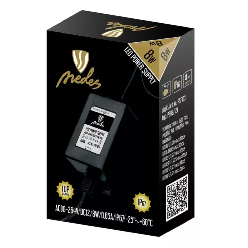 Tápegység 8W, AC90-264V/DC12V, IP67, LFL sorozathoz - PSF103