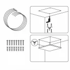 Mennyezeti függeszték LED panelekhez állítható 1000mm - SN100