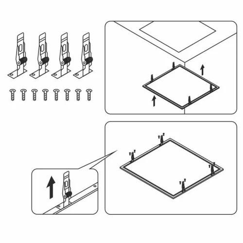 Rögzítő kapocs LED panelekhez PL121 szériához - SNR001
