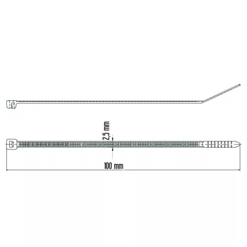 Kábelkötöző 2,5 x 100 mm natúr UV álló - T2100UV