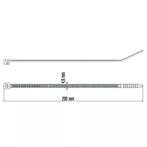 Kábelkötöző 4,8 x 200 mm natúr UV álló - T4200UV