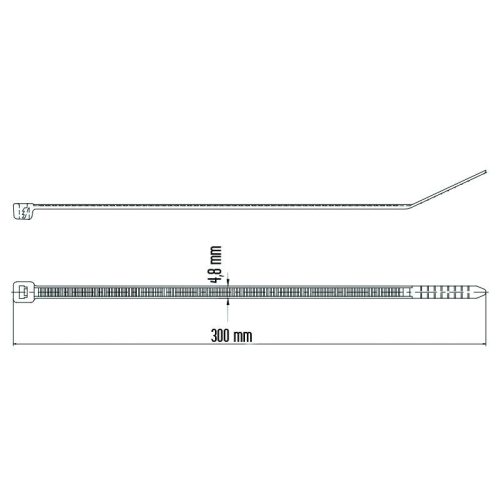 Kábelkötöző 300x4,8 mm UV védelemmel fekete - T4301UV