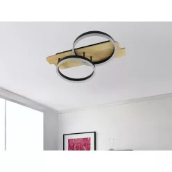   LED dizájn mennyezeti lámpa 70W, 5600 lm, 3000K-6500K színhőmérséklet, dimmelhető, IP20 - TA1300/BW