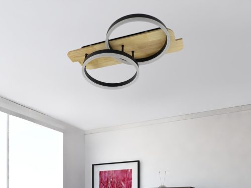 LED dizájn mennyezeti lámpa 70W, 5600 lm, 3000K-6500K színhőmérséklet, dimmelhető, IP20 - TA1300/BW