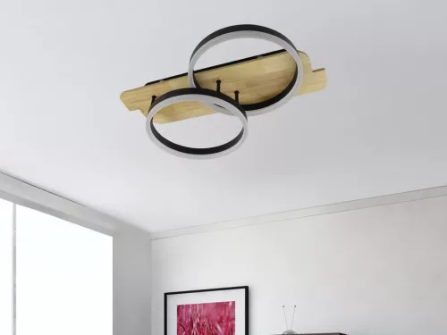 LED dizájn mennyezeti lámpa 70W, 5600 lm, 3000K-6500K színhőmérséklet, dimmelhető, IP20 - TA1300/BW