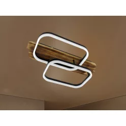   LED dizájn mennyezeti lámpa 95W, 7600lm, 3000-6500K CCT, dimmelhető, RF távirányítóval, IP20 - TA130