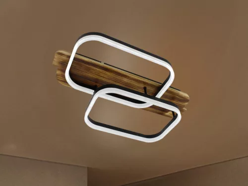 LED dizájn mennyezeti lámpa 95W, 7600lm, 3000-6500K CCT, dimmelhető, RF távirányítóval, IP20 - TA130