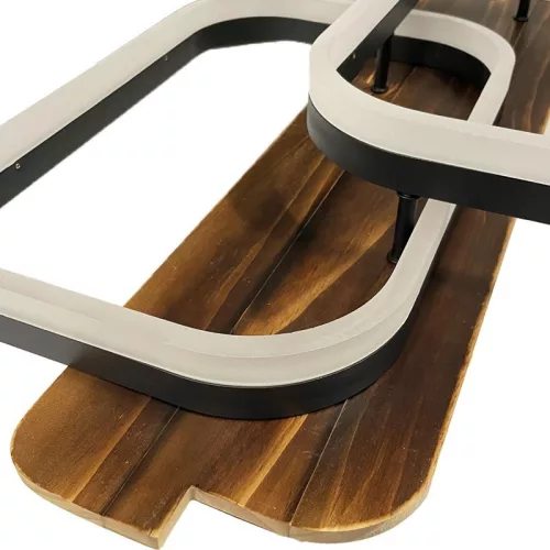 LED dizájn mennyezeti lámpa 95W, 7600lm, 3000-6500K CCT, dimmelhető, RF távirányítóval, IP20 - TA130