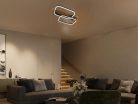 LED dizájn mennyezeti lámpa 95W, 7600lm, 3000-6500K CCT, dimmelhető, RF távirányítóval, IP20 - TA130