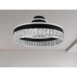   LED dizájn mennyezeti lámpa 85W, 6800lm, 3000-6500K CCT, dimmelhető, RF távirányítóval, IP20 - TA130