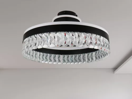 LED dizájn mennyezeti lámpa 85W, 6800lm, 3000-6500K CCT, dimmelhető, RF távirányítóval, IP20 - TA130