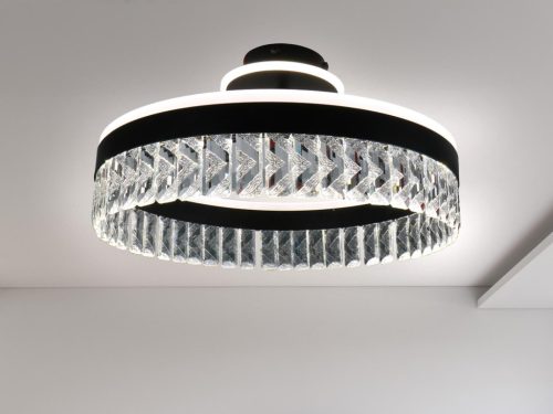 LED dizájn mennyezeti lámpa 85W, 6800lm, 3000-6500K CCT, dimmelhető, RF távirányítóval, IP20 - TA130