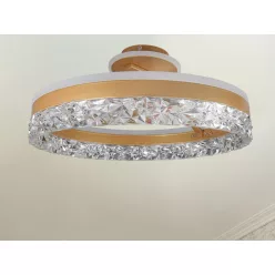   LED dizájn mennyezeti lámpa 85W dimmelhető 6800lm 3000K-6500K IP20 fém akril - TA1306/G