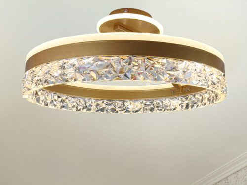 LED dizájn mennyezeti lámpa 85W dimmelhető 6800lm 3000K-6500K IP20 fém akril - TA1306/G