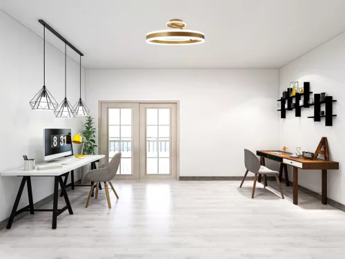 LED dizájn mennyezeti lámpa 86W 6880lm 3000K-6500K dimmelhető IP20 fém akril - TA1307/G