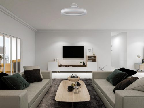LED dizájn mennyezeti lámpa 86W dimmelhető 6880lm 3000K-6500K IP20 fém akril - TA1307/W
