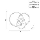 LED mennyezeti lámpa 80W, 5200lm, 3000K-6500K, dimmelhető, IP20, 500x490x50 mm - TA1310/WB