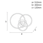 LED mennyezeti lámpa 80W, 5200lm, 3000K-6500K, dimmelhető, IP20, 500x490x50 mm - TA1310/WB