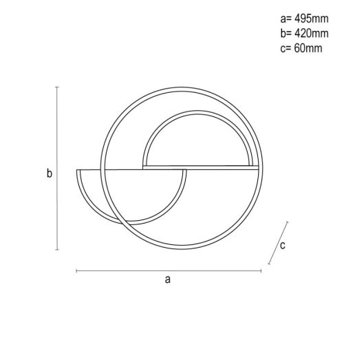 LED mennyezeti lámpa 70W, 4500 lm, 3000K–6500K, IP20, fém/akril – TA1315/WB