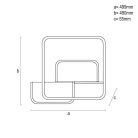 LED mennyezeti dizájn lámpa 70W, 4800 lm, 3000K–6500K, IP20, fém/akril – TA1316/WB