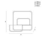 LED mennyezeti dizájn lámpa 70W, 4800 lm, 3000K–6500K, IP20, fém/akril – TA1316/WB