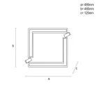 LED dizájn mennyezeti lámpa 80W, 4500Lm, 3000K-6500K, IP20 - TA1319/WB
