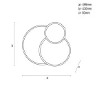 LED dizájn mennyezeti lámpa 60W, 4900Lm, 3000K-6500K, IP20 - TA1320/B