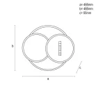 LED dizájn mennyezeti lámpa 90W, 7000Lm, 3000K-6500K, IP20 - TA1322/B