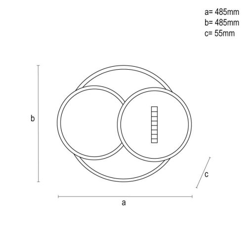 LED dizájn mennyezeti lámpa 90W, 7000Lm, 3000K-6500K, IP20 - TA1322/B