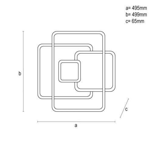 LED dizájn mennyezeti lámpa 110W, 6100Lm, 3000K-6500K, IP20 - TA1324/WB