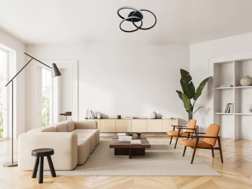 LED mennyezeti lámpa 70W, 3000-6500K, 3000 lm dimmelhető, IP20, fém-szilikon kör - TA1328/B