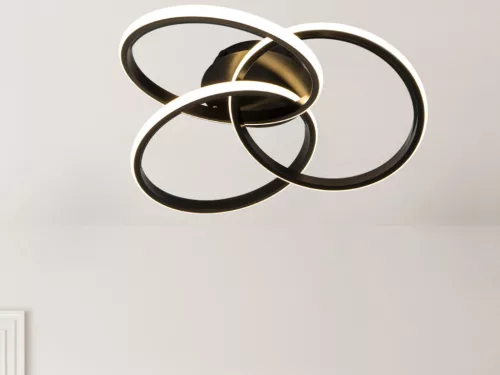 LED mennyezeti lámpa 70W, 3000-6500K, 3000 lm dimmelhető, IP20, fém-szilikon kör - TA1328/B