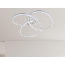   LED mennyezeti lámpa 70W, 5000 lm, 3000K–6500K, dimmelhető, IP20, fém-szilikon kör - TA1328/W