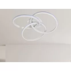   LED mennyezeti lámpa 70W, 5000 lm, 3000K–6500K, dimmelhető, IP20, fém-szilikon kör - TA1328/W