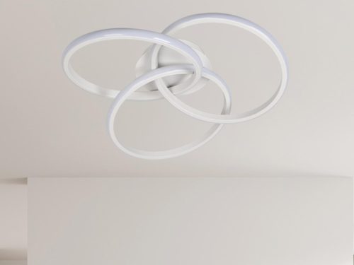 LED mennyezeti lámpa 70W, 5000 lm, 3000K–6500K, dimmelhető, IP20, fém-szilikon kör - TA1328/W