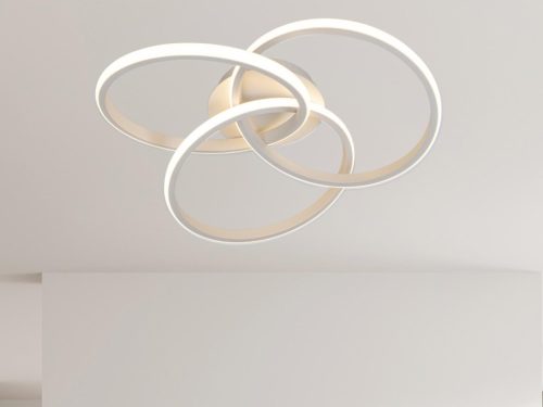 LED mennyezeti lámpa 70W, 5000 lm, 3000K–6500K, dimmelhető, IP20, fém-szilikon kör - TA1328/W